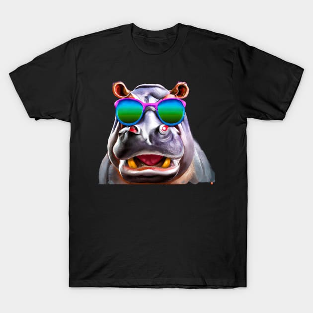 Cool Hippo T-Shirt by DavisDesigns79